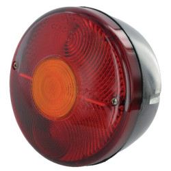 Galinis apvalus žibintas, raudonas/gintaras, prisukamas, Ø 140 mm AMP kištukas, Cobo 0221900001