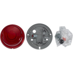 Galinis apvalus žibintas, 12/24V, raudonas, užsukamas, Hella 2SA001259751