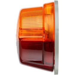 Galinis apvalus žibintas, 12V, raudonas/oranžinis, užsukamas, Ø 78mm, Hella 2SB001259261