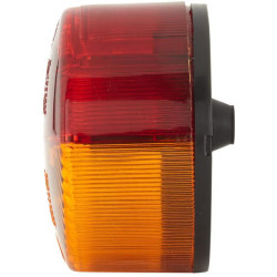 Galinis apvalus žibintas, 24V, raudona/oranžinė, užsukamas, Ø 82mm, Hella 2SW003185041