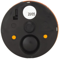 Galinis apvalus žibintas, 24V, raudona/oranžinė, užsukamas, Ø 82mm, Hella 2SW003185041