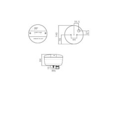 Galinis apvalus žibintas, 24 V, gintarinis/raudonas, užsukamas, Aspöck 238200517