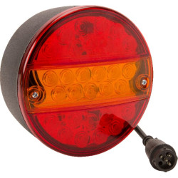 Daugiafunkcinis galinis šviesos diodas, apvalus, 12 V, Ø 142 mm, 5 kontaktų, Kramp LA40046