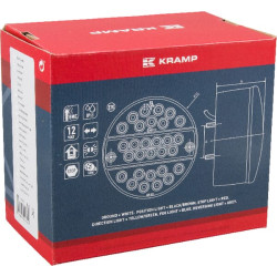 Daugiafunkcinis galinis šviesos diodas, apvalus, 12 V, Ø 142 mm, 5 kontaktų, Kramp LA40046