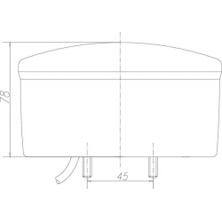 Daugiafunkcinis galinis šviesos diodas, apvalus, 12 V, Ø 142 mm, 5 kontaktų, Kramp LA40046