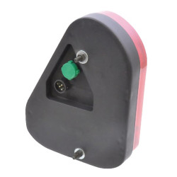 Galinis žibintas dešinysis trikampis, gintarinis/raudonas, užsukamas, 57x219mm, Sacex AUF4FD2716