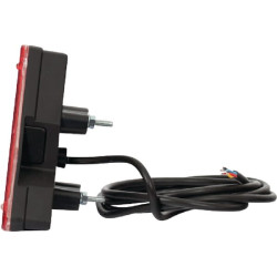 Galinis žibintas LH LED, trikampis, 12/24V, raudonas, užsukamas, 60,3x163 mm, Waś 1400300324