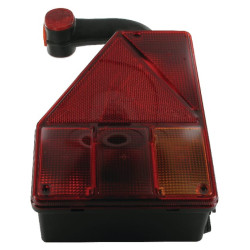 Galinis žibintas LH halogeninis, 12V, raudonas/gintaras, užsukamas, Aspöck 244051007 ausinė