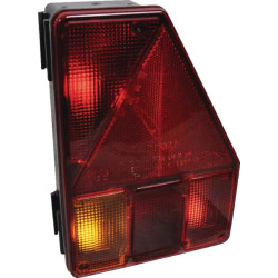 Galinis žibintas RH halogeninis, 12V, raudonas/gintaras, užsukamas, Aspöck 244201007 ausinė