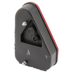 Galinis žibintas LH trikampis, 12V, raudonas/gintaras, užsukamas, Earpoint III by Aspöck 244700007