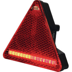 Daugiafunkcinis galinis KŠ žibintas LED, trikampis, 12-24V, 163x144x38.8mm, Kramp LA40027