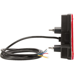 Daugiafunkcinis galinis KŠ žibintas LED, trikampis, 12-24V, 163x144x38.8mm, Kramp LA40027