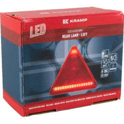 Daugiafunkcinis galinis KŠ žibintas LED, trikampis, 12-24V, 163x144x38.8mm, Kramp LA40027