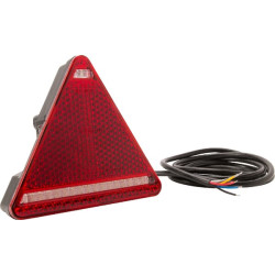 Daugiafunkcinis galinis dešinės šviesos diodas, trikampis, 12-24V, 163x144x38.8mm, Kramp LA40049