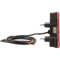 Daugiafunkcinis galinis dešinės šviesos diodas, trikampis, 12-24V, 163x144x38.8mm, Kramp LA40049