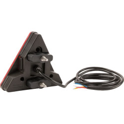 Daugiafunkcinis galinis dešinės šviesos diodas, trikampis, 12-24V, 163x144x38.8mm, Kramp LA40049