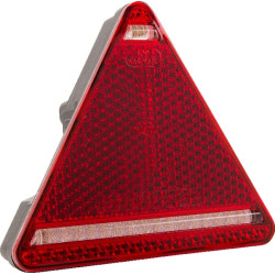 Daugiafunkcinis galinis KŠ žibintas LED, trikampis, 12-24V, 163x144x38.8mm, 5 kontaktų, Kramp LA40028