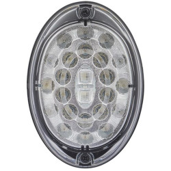 Galinis šviesos diodas, ovalus, 12/24V, skaidrus, užsukamas, 24 LED, Hella 2SD343390011