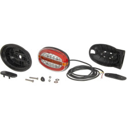 Daugiafunkcis galinis žibintas LED, stačiakampis, 12-24V, 136,4x91x40mm, Kramp LA40069