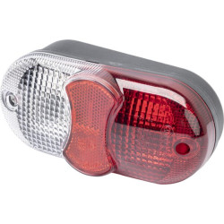 Galinis LH apvalus žibintas, 12/24V, gintarinis/raudonas, prisukamas, 162,5x AMP kištukas, Cobo 0212440000