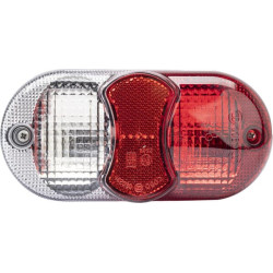 Galinis LH apvalus žibintas, 12/24V, gintarinis/raudonas, prisukamas, 162,5x AMP kištukas, Cobo 0212440000