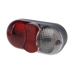 Galinis dešinys apvalus žibintas, 12/24 V, gintarinis/raudonas, prisukamas, 162,5x AMP kištukas, Cobo 0212450000