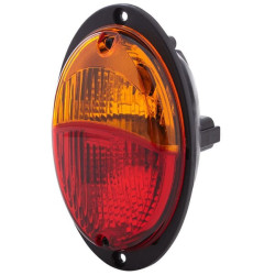 Galinis žibintas ovalus, 12/24V, raudonas/gintaras, užsukamas, 165x Deutsch kištukas, Hella 2SD343130377