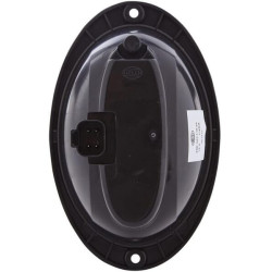 Galinis žibintas ovalus, 12/24V, raudonas/gintaras, užsukamas, 165x Deutsch kištukas, Hella 2SD343130377