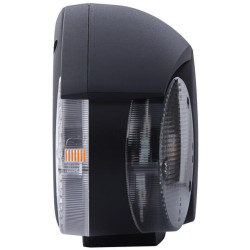 Priekinis žibintas halogeninis, apvalus kairysis, 12 V, baltas/pilkas, užsukamas, Ø 144,5 mm, Hella 1E3996160011