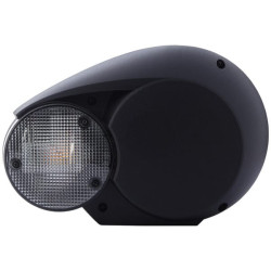 Priekinis žibintas halogeninis, apvalus kairysis, 12 V, baltas/pilkas, užsukamas, Ø 144,5 mm, Hella 1E3996160011