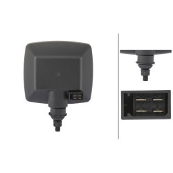 Priekinis žibintas halogeninis, stačiakampis, 12V, skaidrus/geltonas, užsukamas, Hella 1SA996120801