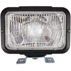 Priekinis žibintas halogeninis, stačiakampis, 12/24V, skaidrus, užsukamas, 194x122x168mm, Hella 1AB004231001