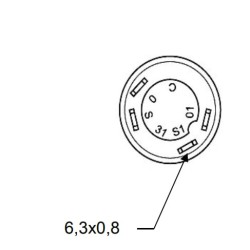 Case - IH CS100 11145340PN PTO jungiklis, apvalus, raudonas