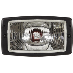 Priekinis žibintas halogeninis, stačiakampis, 12/24V, skaidrus, užsukamas, 182x88x102mm, Hella 1AD996018651
