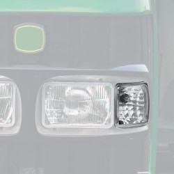 Kampinis darbinis šviestuvas halogeninis, kairysis, 12V, 50W, kvadratinis, baltas, 123x115x121mm, PGJ13 kištukas, Wesem LPRC5470