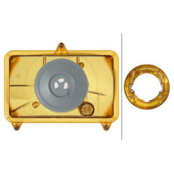 Priekinis žibintas halogeninis, stačiakampis, 12/24V, 130x106,9 mm, Hella 1AB008888051