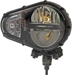 Priekinių žibintų šviesos diodas, dešinysis ovalus, 12/24V, skaidrus, prisukamas, 233x110x193mm, Deutsch 6 kontaktų, Dviejų spin