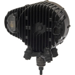 Priekinių žibintų šviesos diodas, KŠS ovalus, 12/24V, skaidrus, prisukamas, 233x110x193mm, Deutsch 6 kontaktų, Dviejų spindulių,