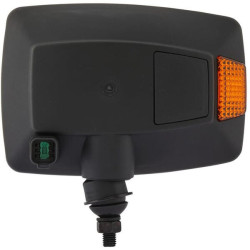 Priekinis žibintas halogeninis, dešinysis stačiakampis, 12V, skaidrus/gintarinis, užsukamas, Hella 1SA996120061