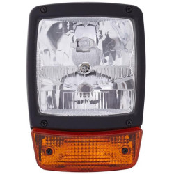 Priekinis žibintas halogeninis, kvadratinis, 12V, skaidrus/gintarinis, užsukamas, 212x150xAMP 6 kontaktų, Hella 1SA996120471