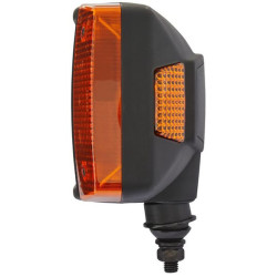 Priekinis žibintas halogeninis, dešinysis stačiakampis, 12V, skaidrus/gintarinis, varžtas ant AMP kištuko, Hella 1SA996120011