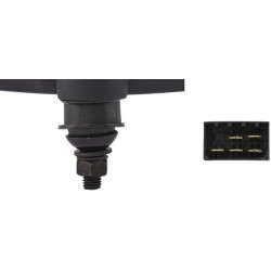 Priekinis žibintas halogeninis, dešinysis stačiakampis, 12V, skaidrus/gintarinis, varžtas ant AMP kištuko, Hella 1SA996120011