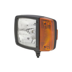 Priekinis žibintas halogeninis, dešinysis stačiakampis, 12V, skaidrus/gintarinis, užsukamas, Hella 1SA996120051