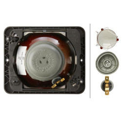 Priekiniai žibintai stačiakampiai, 12/24V, skaidrus, užsukamas, 173x99x144mm, Hella 1AA004109031