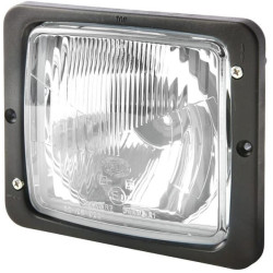 Priekinis žibintas halogeninis, stačiakampis, 12/24V, skaidrus, užsukamas, 173x99x144mm, Hella 1AA004109001