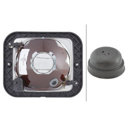 Priekinis žibintas halogeninis, stačiakampis, 12V, skaidrus, užsukamas, 173x99x144mm, Hella 1AA004109201