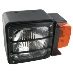 Priekinis žibintas halogeninis, LH kvadratas, skaidrus/gintarinis, užsukamas, 220x151mm, Cobo 05619000