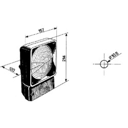 Priekiniai žibintai ir indikatorius RH Cobo 05439000
