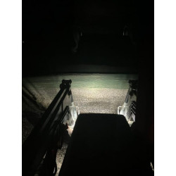 Priekiniai žibintai LED, 23/45W, stačiakampiai, 12-24V, 168x107x82mm, tolimosios / artimosios šviesos, šildomos, Kramp LA80065