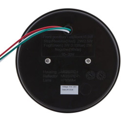 Atbulinės eigos šviesos diodas, apvalus, 10/30 V, skaidrus/raudonas, užsukamas, Ø 122 mm, 24 šviesos diodai, Hella ValueFit 2NR3